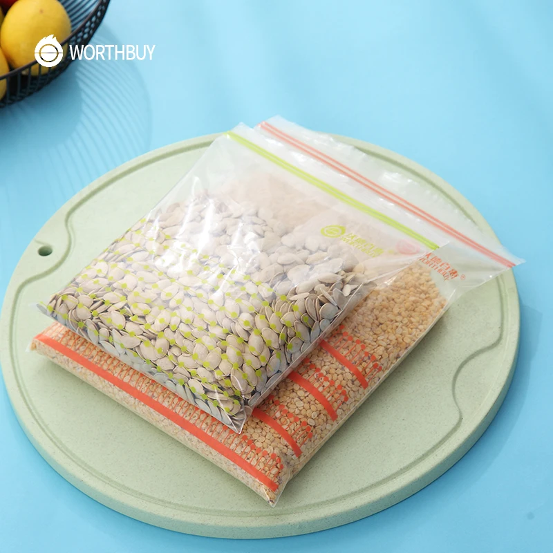 WORTHBUY 50 шт./компл. многоразовый пакет для морозильной камеры пищевой пластиковый
