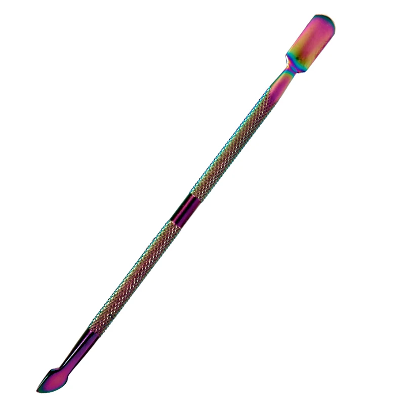 Красочные кутикулы для ногтей толкатель удаления радуги из нержавеющей стали