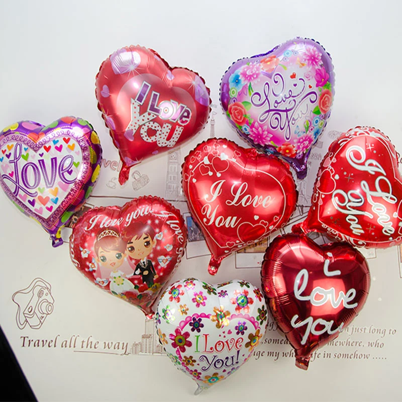 18 дюймов с надписью Kiss Me (Поцелуй воздушные шары из фольги Love Heart гелиевый воздух