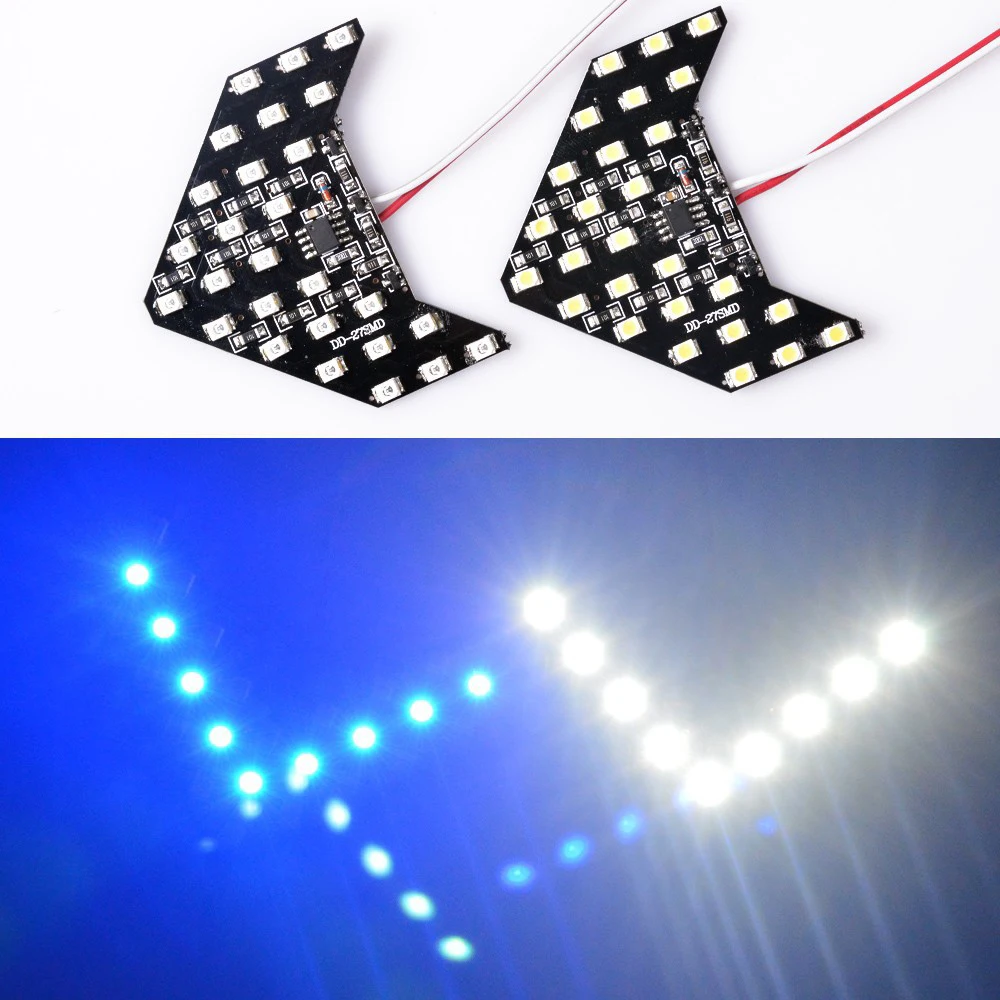 2 шт. 33 SMD СВЕТОДИОДНЫЙ стрелка лампа панели автомобиля боковое зеркало
