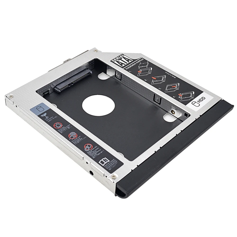 2016 Новый алюминиевый 2nd HDD Caddy 12 7 мм жесткий диск SSD SATA III чехол для hp Compaq 6530B 6535B 6730B