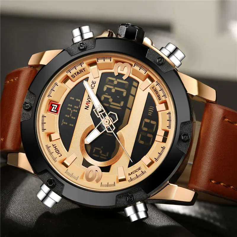 NAVIFORCE мужские часы цифровые спортивные s наручные лучший бренд Роскошные военные