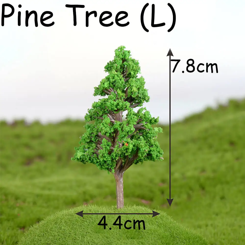 pine tree (L) 1 шт. садовые украшения мини дерево Фея миниатюры микро пейзаж смолы ремесла фигурка бонсай сад украшения для террариума - Цвет: pine tree (L)