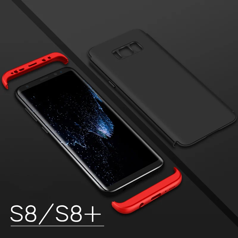 Для Galaxy S8 чехол люкс 360 всего тела жесткие PC матовый для Samsung Plus тонкий Защита