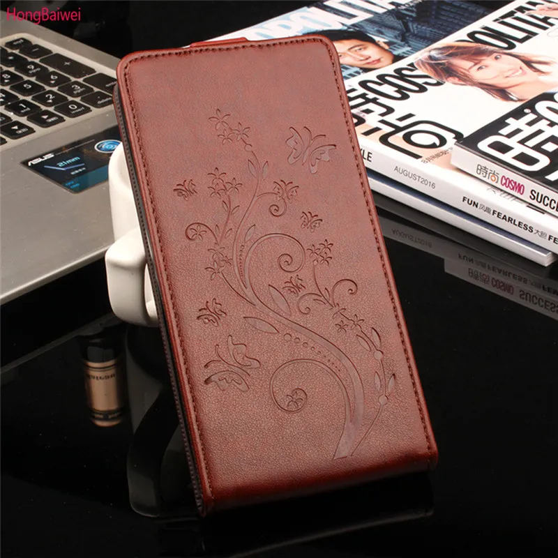 HongBaiwei Cover For Oukitel K3 Case Retro Flower Up And Down Vertical Phone Flip Leather K 3 Accessories | Мобильные телефоны и
