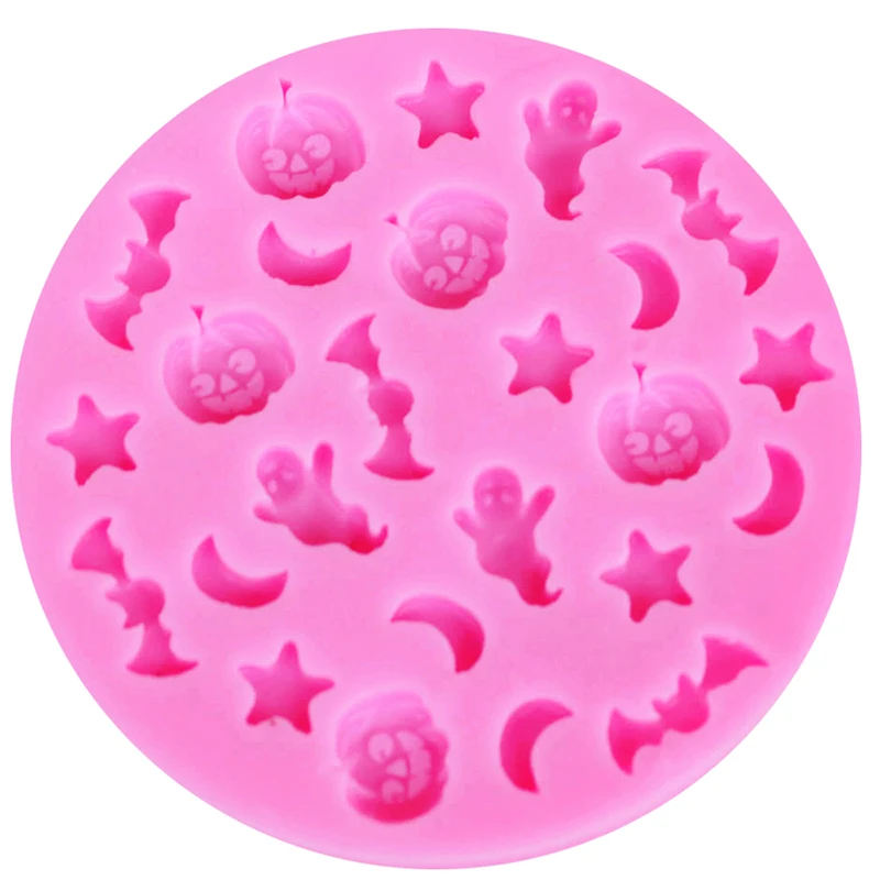 Sugarcraft звезда на Хэллоуин Луна силиконовая форма для выпечки формы шоколада