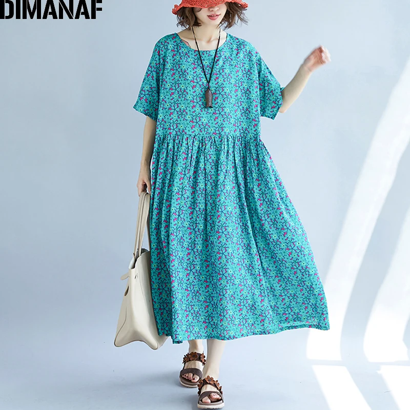 DIMANAF женское летнее платье больших размеров Femme женский элегантный сарафан