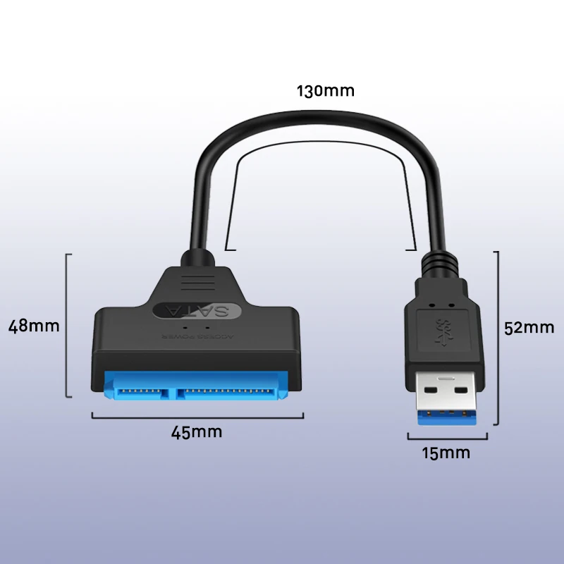 Overfly USB 3 0 Sata адаптер конвертер кабель 22pin sataIII к USB3 адаптеры для 2 5 &quotsata HDD SSD |