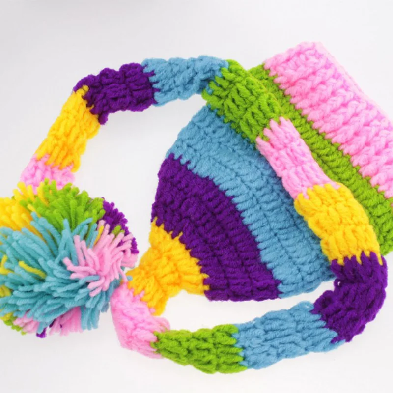 Baby photography prop new born baby pom hat with long tail shooting fotografie newborn photo accessories infant picture | Детская одежда