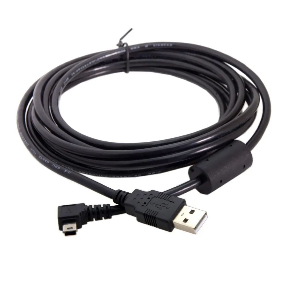 Chenyang Mini USB Тип B 5 контактный штекер левый угол 90 градусов к 2 0 Штекер кабель для