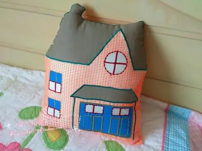 Orange house Новинка, милая Подушка, Мультяшные подставки для рук, вышивка, детская комната, декоративные подушки, детские игрушки, подушки, постельные принадлежности, подушка, подарок для девочки - Цвет: Orange house