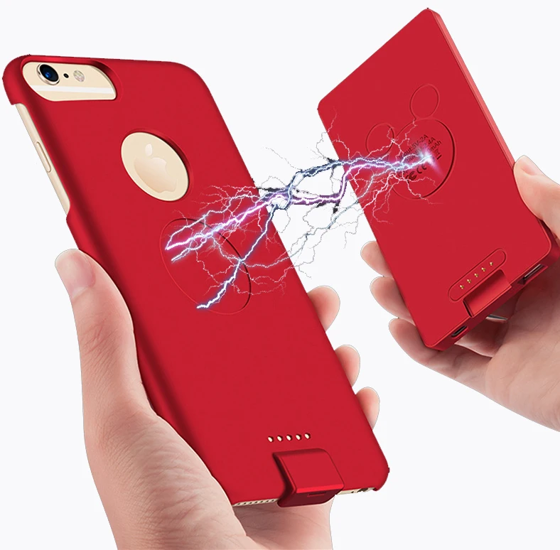 5000 мАч для iphone 6 Plus S 7 быстрое зарядное устройство чехол Smart 2A выход банк питания