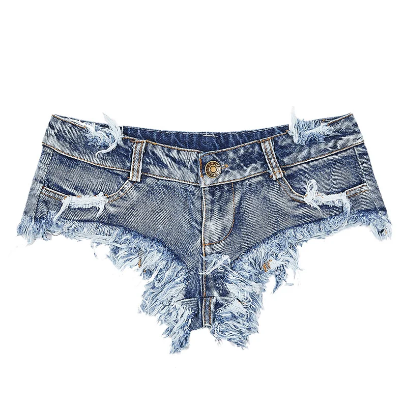 

2019 New summer female jeans shorts hot pants nightclub low waist sexy Skinny Jeans Woman Ripped Fashion Shorts A112