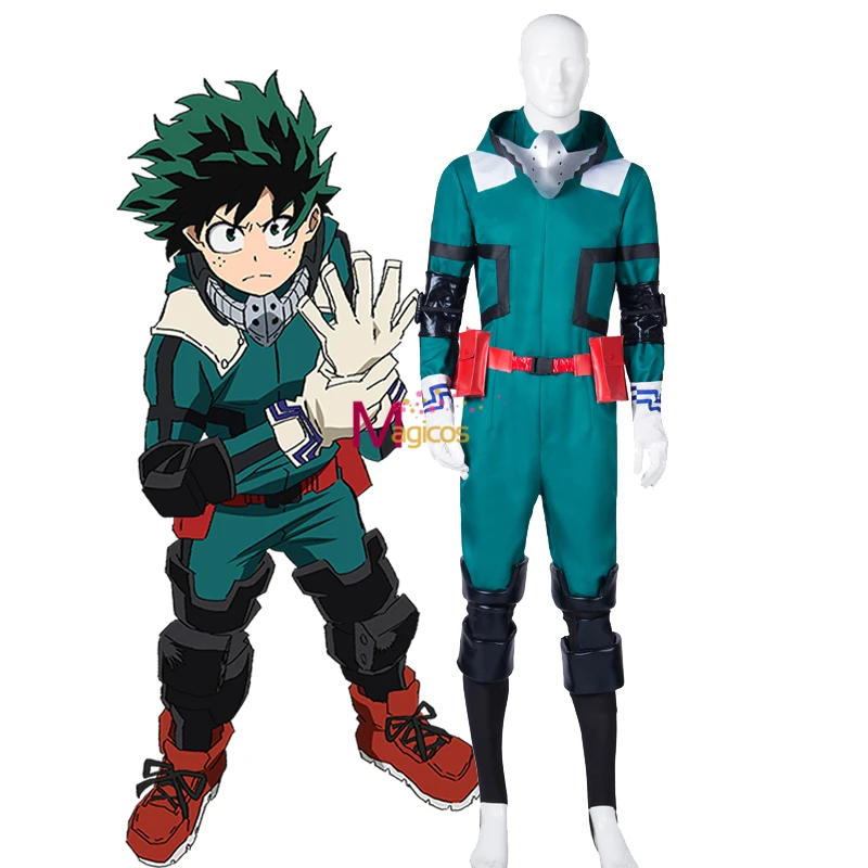 Costume Аниме «My Boku No Hero Academy izku Midoriya»; костюм для косплея; Деку; костюм для единоборств; комбинезон; парик; обувь; костюмы - Цвет: Costume
