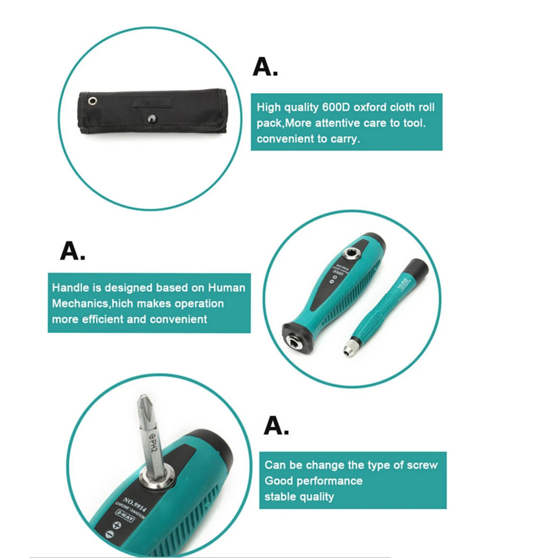 ITECHOR 10 шт. Портативный в сочетании отвертки Tool Kit одноцветное Multi-fonction ремонт