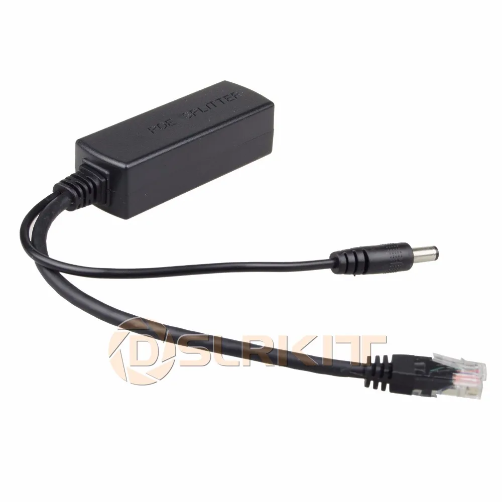 DSLRKIT Gigabit активный сплиттер PoE Power Over Ethernet 48V to 12V 1A 2A 10/100/1000Mbps|power splitter|power ethernetpower over