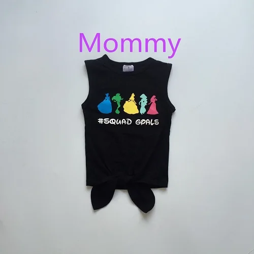 mommy Mommy me/Одежда для девочек; Летний жилет для девочек; жилет «Отряд голов»; Модная одежда «Мама и я» - Цвет: mommy
