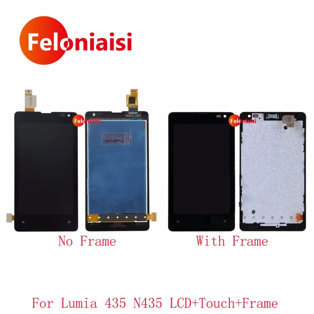 Высокое качество 4 0 ''для microsoft Nokia Lumia 435 N435 Полный ЖК Дисплей с Сенсорный экран