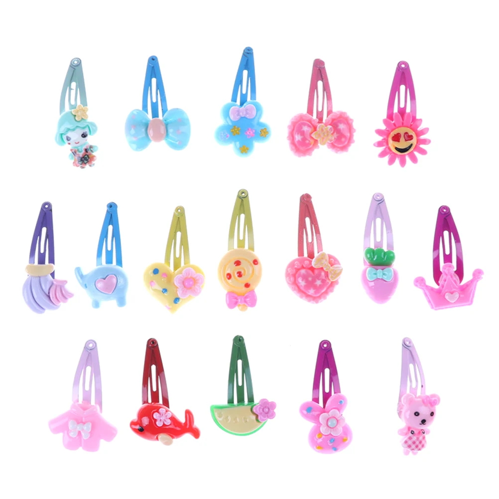 New 10pcs Mixed Assorted Baby Kid Children Girls Cartoon Hair Pin Clips Hairpin Bow | Детская одежда и обувь