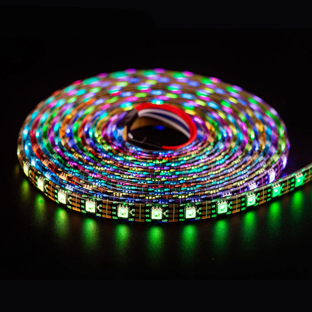 Пиксельная Светодиодная лента WS2815 RGB (WS2812B/WS2813) индивидуальное управление