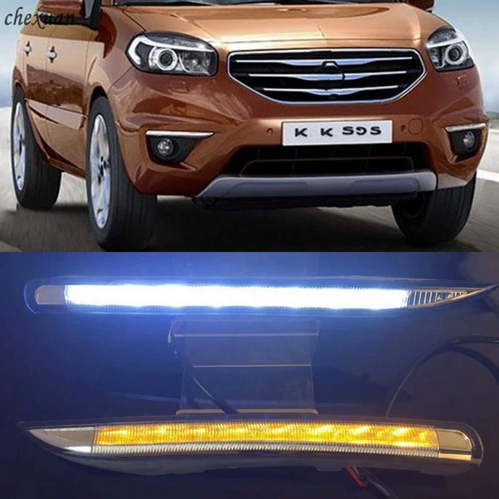 CSCSNL 1 Набор инструментов для Renault Koleos 2011 2012 2013 2014 12V ABS светодиодный DRL Габаритные