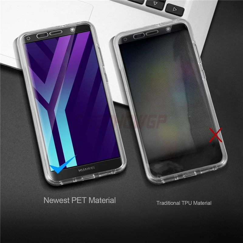 Двойной прозрачный чехол для huawei P20 P9 P8 Lite Y5 Y6 Y7 Prime Nova 2i 3e P Smart Mate10 Lite Honor 7A 7C Pro Honor 8 Lite чехол