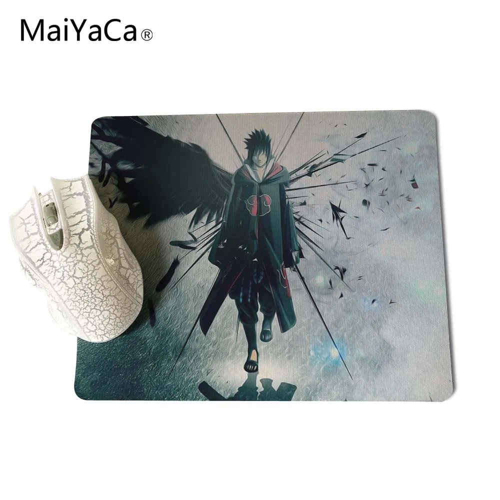 MaiYaCa Sasuke Uchiha-Naruto компьютерный коврик для мыши коврики для украшения рабочего стола Нескользящий Резиновый коврик не оверлок коврик для мыши