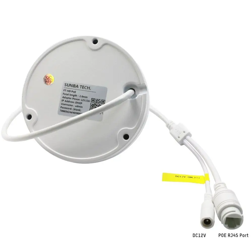 SUNBA наружная фиксированная купольная IP-камера, PoE 2MP 1080P H.265, 3,6мм ночное видение 65ft ONVIF(FT-HD