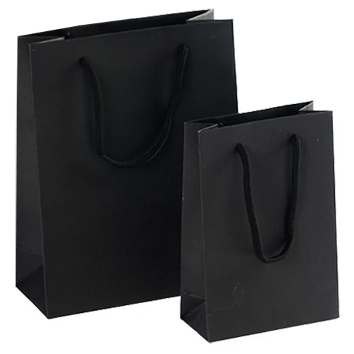 Подарочный бумажный пакет с ручкой для дня рождения черный 20*10*28 см | Дом и сад