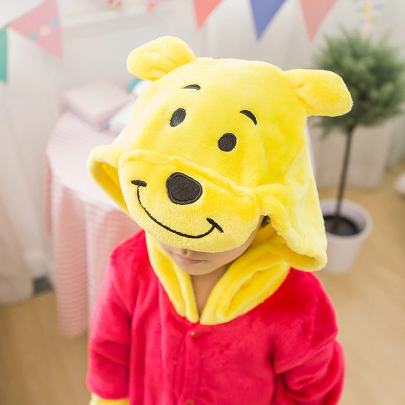 

Boy Girl Pajamas Children Unisex pijamas Winnie Bear Kid Cartoon Animal Cosplay Pyjama Onesie Sleepwear Hoodie