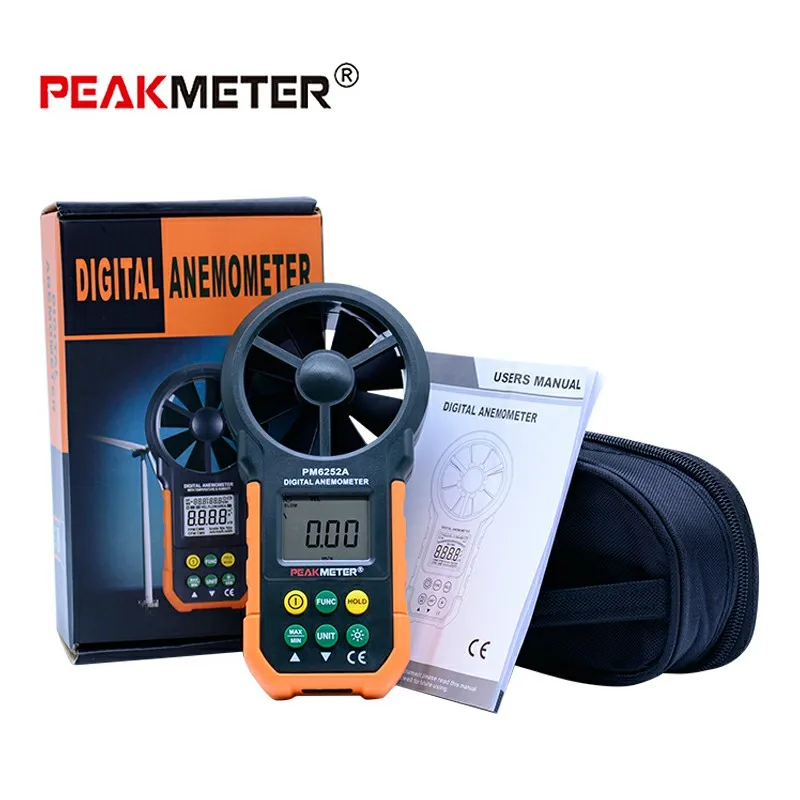PEAKMETER PM6252A/B USB цифровой анемометр Температура Влажность скорость ветра