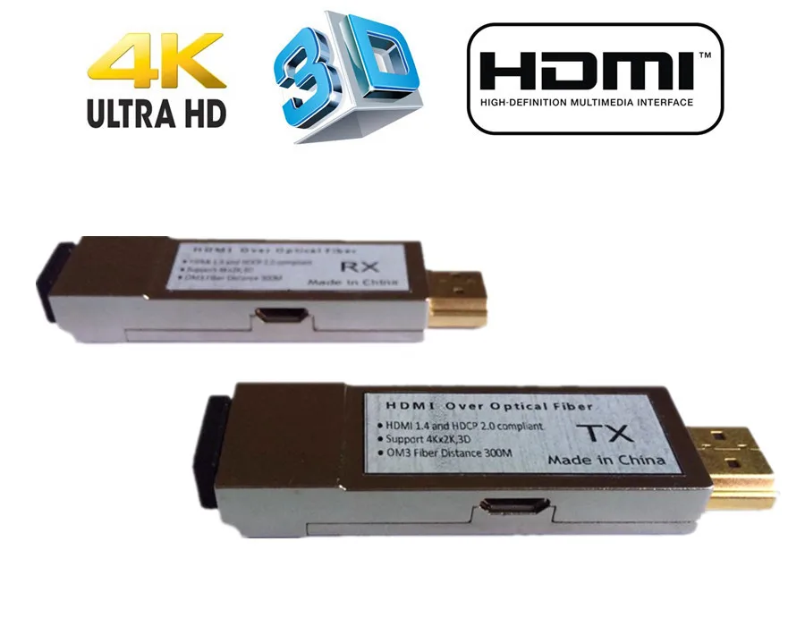 HDMI оптический волоконный удлинитель 300 м HDMI1.4V 4K * 2K 3D LC OM3 многорежимный конвертер
