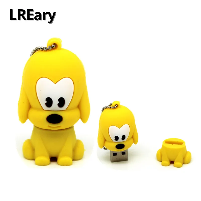 Мультфильм белый желтый собака флэш накопитель usb memory stick pendrive милый флеш