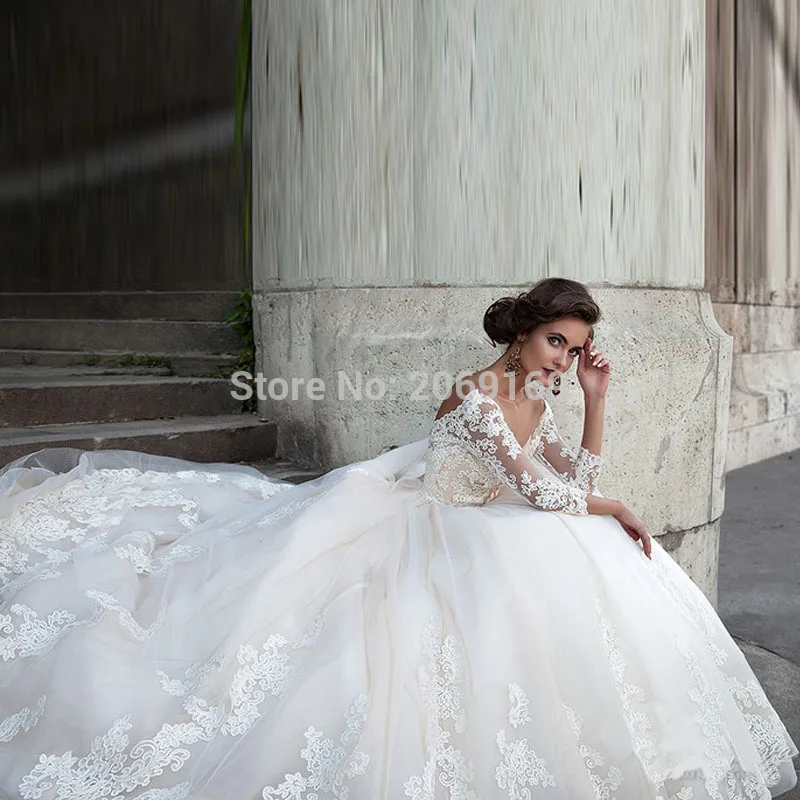 

Robe De Mariage, кружевное свадебное платье, рукав три четверти, сексуальная открытая спина, плюс размер, свадебные платья Casamento 2020 Vestido De Novia