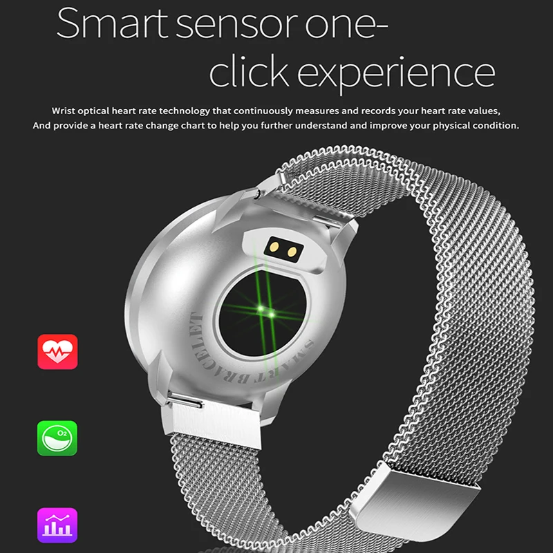 Смарт-часы мужские OLED цветной экран женские водонепроницаемые спортивные