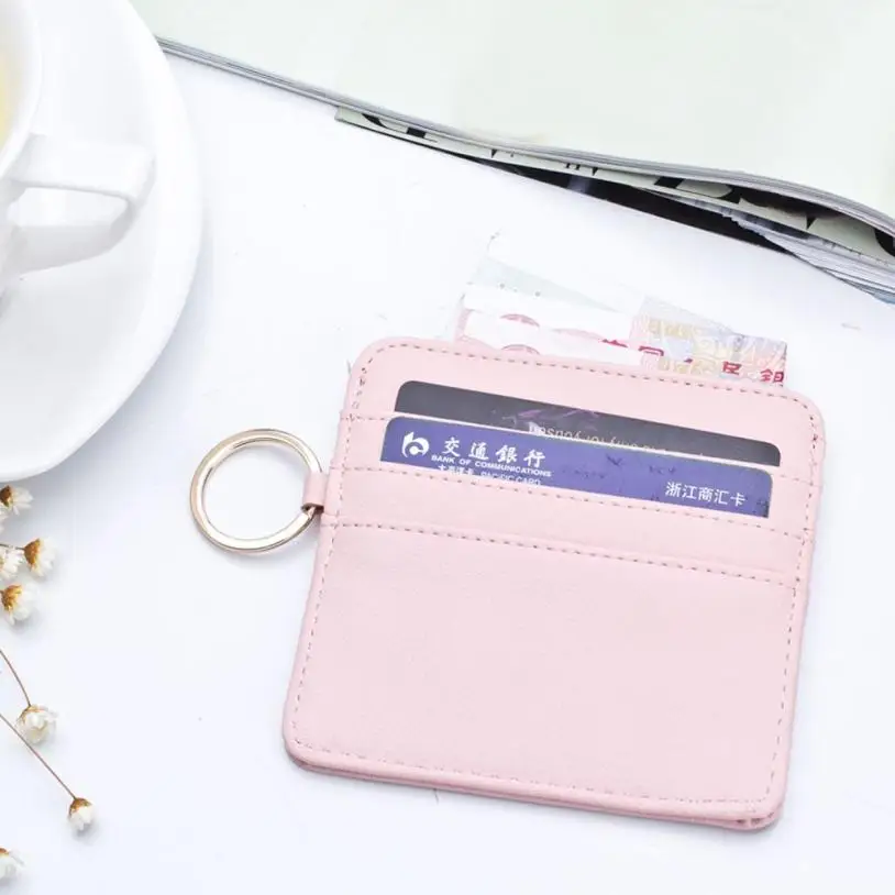 2018 Новый Для женщин бумажники Малый Искусственная кожа простой сплошной Цвет