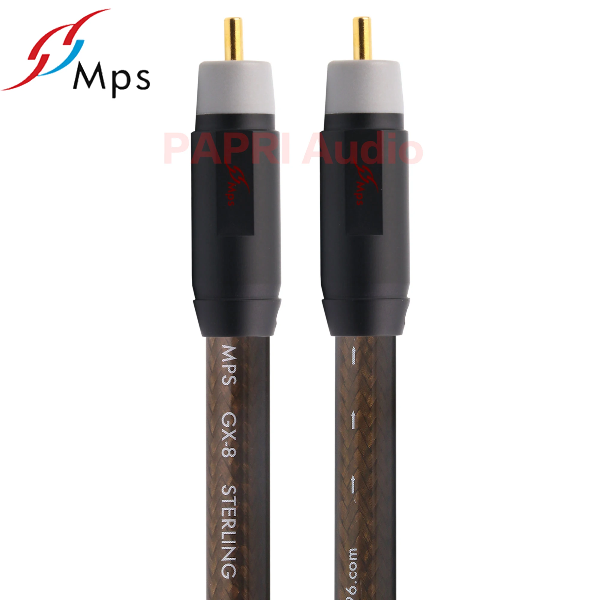 PAPRI GX 8G RCA контактный кабель позолоченные вилки 99.9997% чистый серебряный