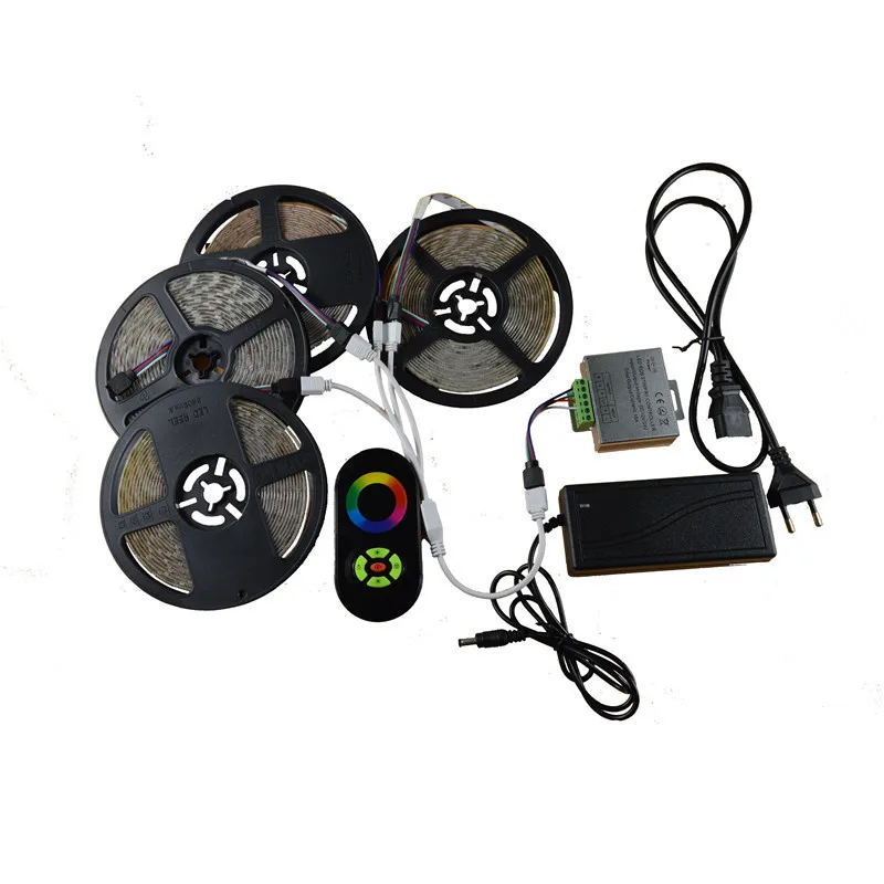 5 м IP65 2835 Водонепроницаемая RGB Светодиодная лента с RF сенсорным беспроводным