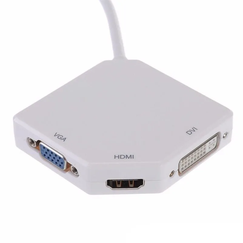 3 в 1 адаптер Thunderbolt Mini DisplayPort DP to VGA HDMI DVI для Apple Macbook | Электроника