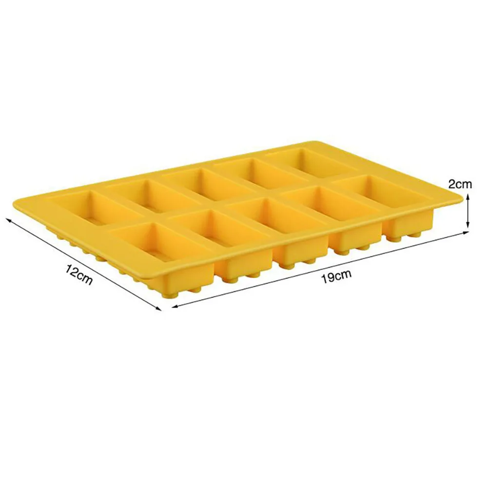 Строительный кирпич в форме льда Куб лоток желтый цвет из силикона кирпичная
