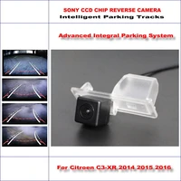 car intelligentized rear view camera for citroen c3 xr 2014 2015 2016 reverse backup dynamic trajectory hd 3089 chip cam