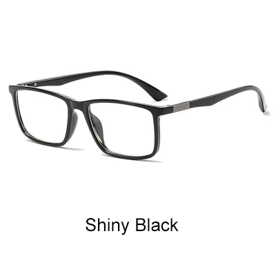 Shiny Black Ralferty, оптические очки, оправа, Мужские квадратные дизайнерские очки TR90, ультралегкие очки по рецепту, очки для близорукости, oculos de grau F8005 - Цвет оправы: Shiny Black