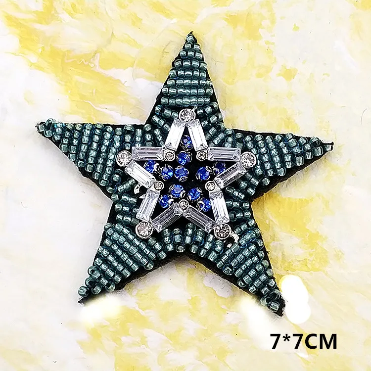 Нашивки Стразы ручной работы аппликация в виде звезды вышивка цветочные нашивки