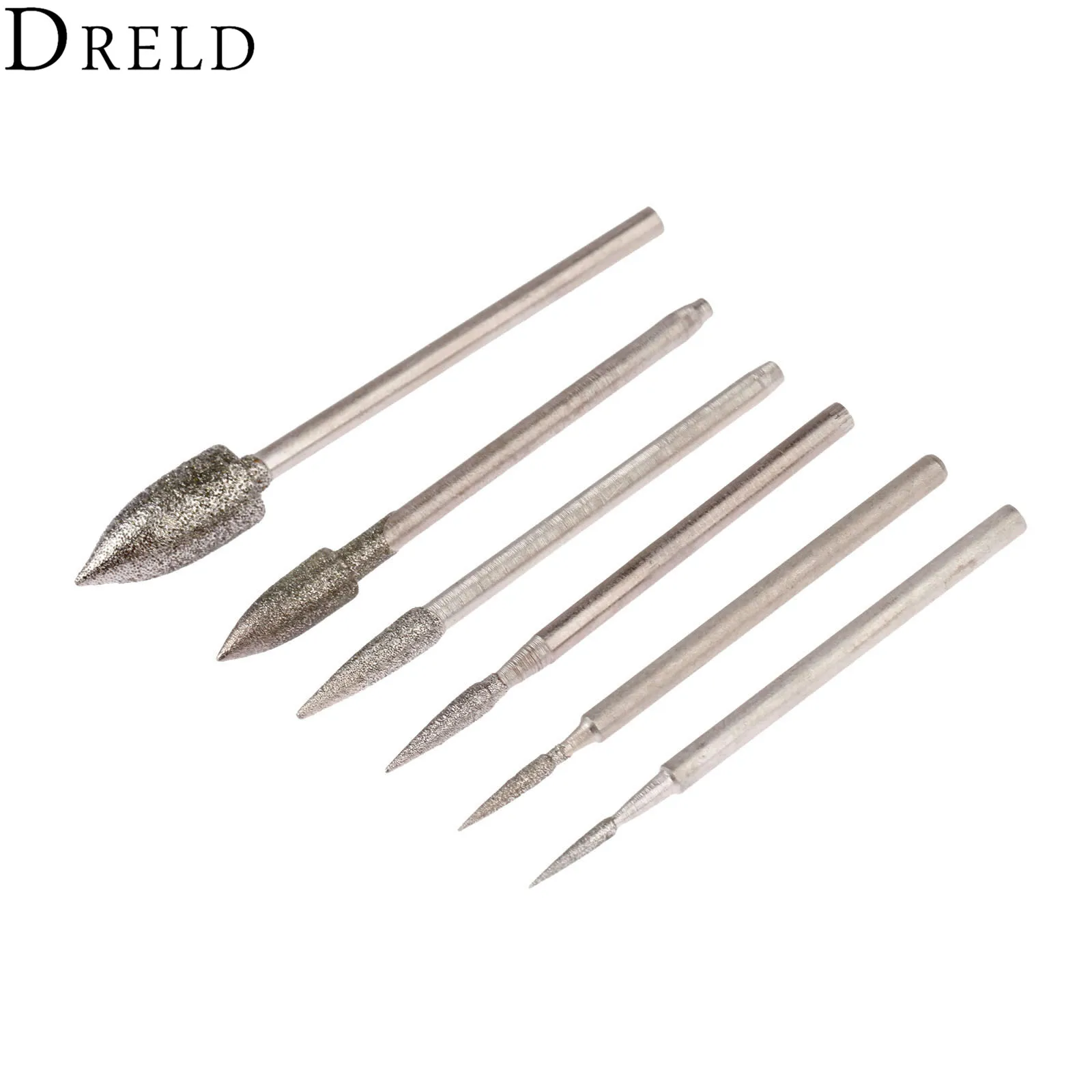 DRELD 6 шт. Аксессуары Dremel Гальваническая алмазная шлифовальная головка 2 35 мм