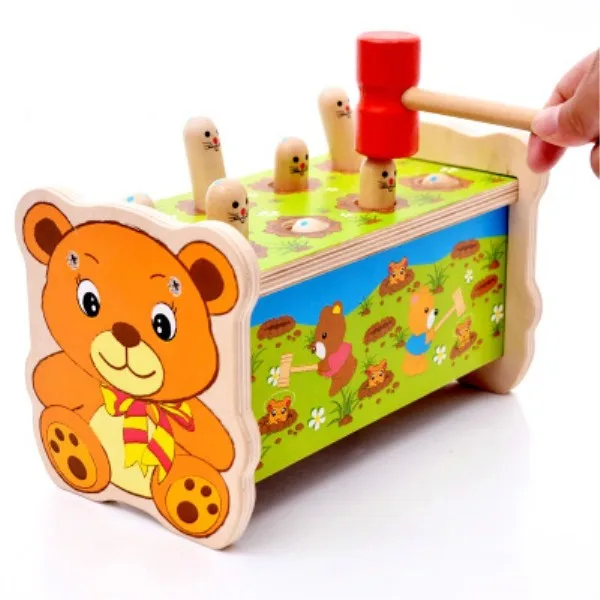 001 Материалы montessori Обучающие деревянные игрушки для детей раннего обучения дошкольного обучения хит сусликов зрительно-моторная координация - Цвет: 001