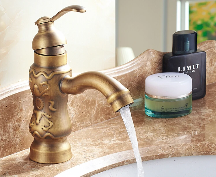 new arrival high quality antique luxury art carved bathroom single lever design sink faucet basin tap mixer | Обустройство дома