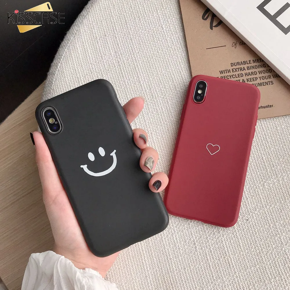 KISSCASE мягкий чехол для телефона из ТПУ iPhone XR X XS MAX 7 8 6 6S Plus силиконовый с сердцем