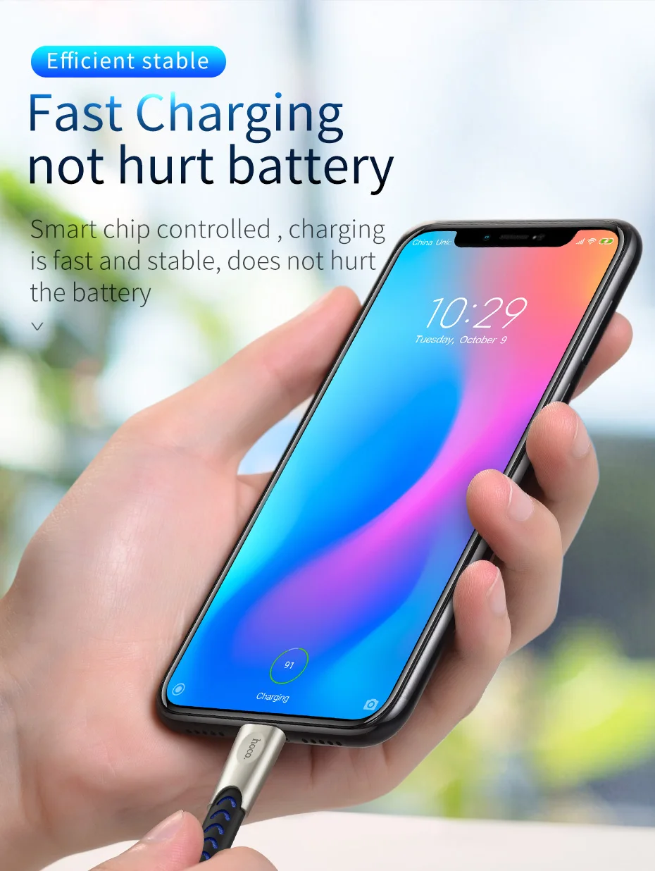 HOCO usb type-C кабель UBS-C 3,1 A кабель для быстрой зарядки USB type-C кабель для синхронизации данных для мобильного телефона samsung Xiaomi huawei