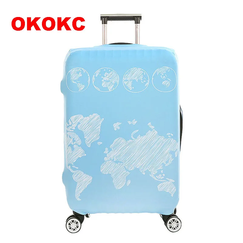 

OKOKC Global World толстый дорожный защитный чехол на чемодан для багажника подходит для 18 ''-32'' чехол для чемодана эластичный