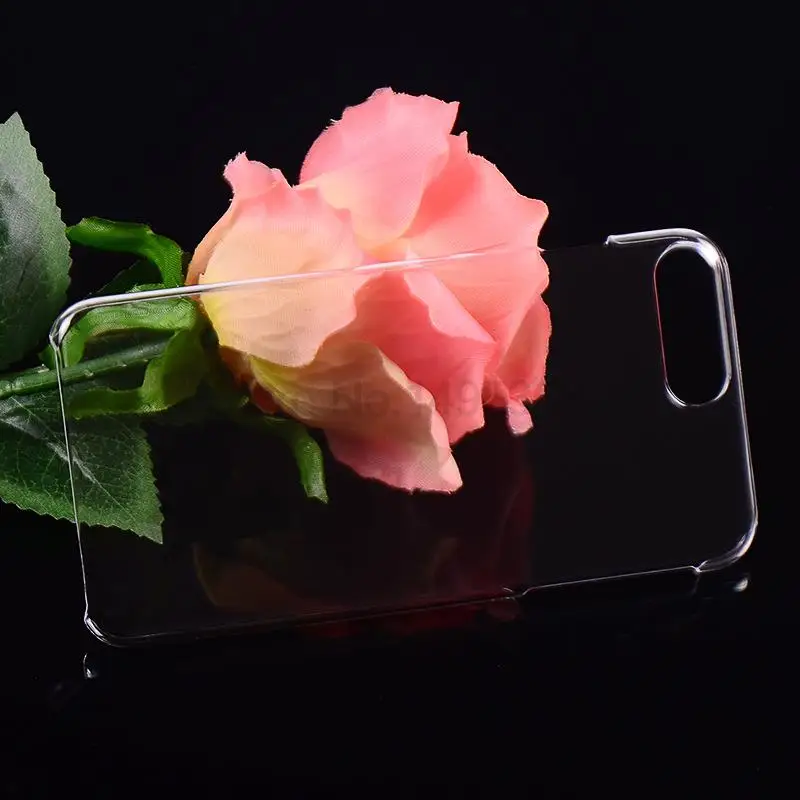 Ультратонкий жесткий пластиковый чехол для iPhone 7 прозрачная блестящая задняя